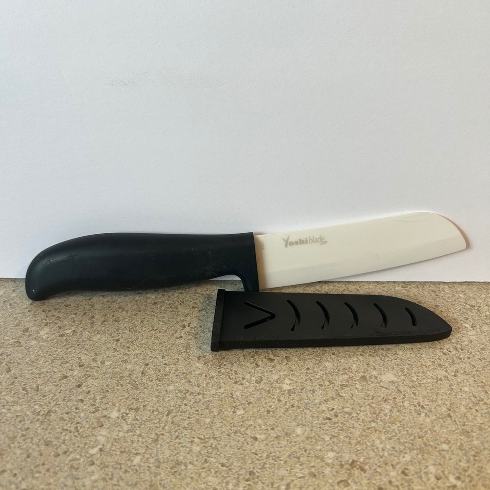 Yoshi Blade Worlds Best Ceramic Santoku Knife OS White As Seen on TV w/ Cover